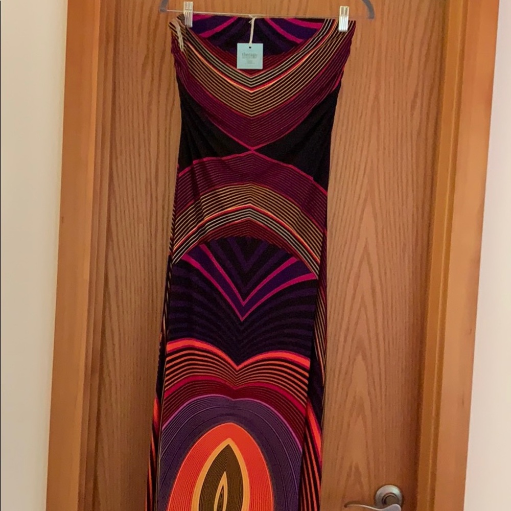 Strapless maxi